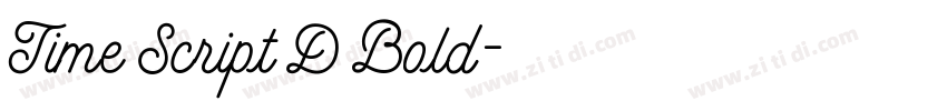 Time Script D Bold字体转换